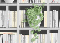 Le piante verdi ed i libri che stampano 3D a casa Wallpaper lo stile conciso moderno per la caffetteria