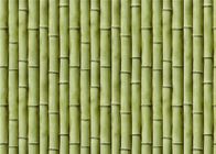Il bambù ha impresso il verde/giallo durevoli della carta da parati della moltitudine del velluto di Peelable